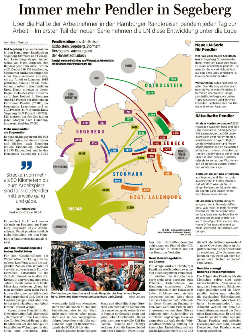 Immer mehr Pendler in Segeberg